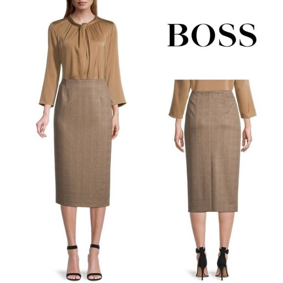 Boss Dresses & Skirts - NWT HUGO BOSS Vericana Check Skirt Size 0